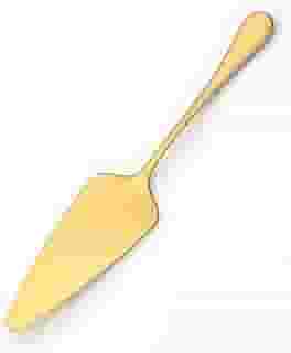 Espátula para Bolo e Torta, Aço Inox Dourado, Utensílio de Servir Gourmet Com Corte Serrilhado
