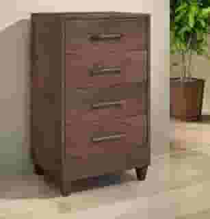 Comoda 4 Gavetas Quarto Escritorio Decoração Organizador (Café)