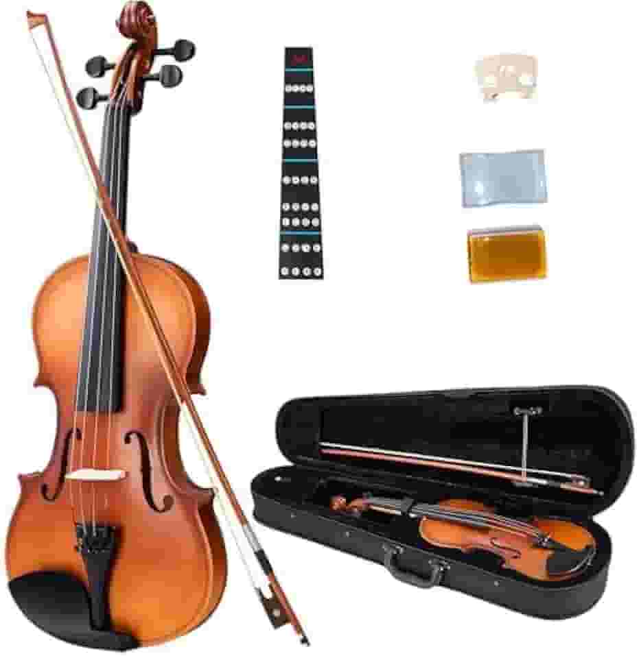 Violino Para Iniciantes Regulagem Cavalete Estandarte Ideal Ressonância Acabamento (1/16)