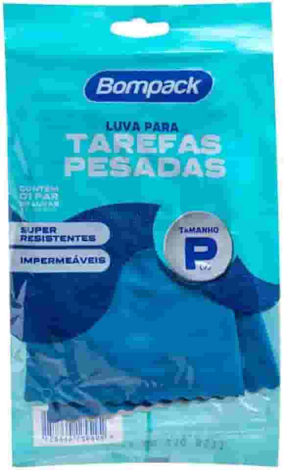 Luva Bompack Tarefas Pesadas P Verniz Azul Un