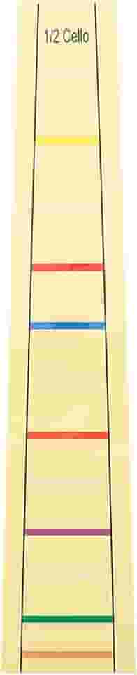 Marcadores Práticos de Traste de Violoncelo, Escala Fácil de Entender, Aprenda Violoncelo Com Facilidade, Tamanho 1/4 (1/2)