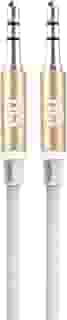 ELG, ECAUX1, Cabo Estéreo Auxiliar de Áudio, Conector P2 X P2, Entrada de 3.5mm, Alta Definição Sonora e Conexão Estável, Cabo Emborrachado Flexível, Branco