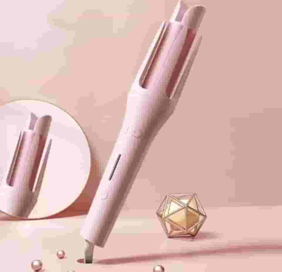 Modelador Giratório de Cachos Automático Ondulação Ferro Premium Alta Perfomance (Rosa)