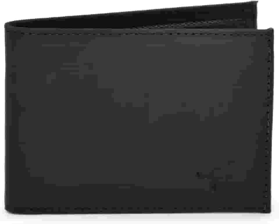 Carteira Masculina Slim Pequena Luxo Couro Legítimo Natural (Preto)