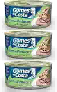 Kit + 3 Atum Em Pedaços Ao Natural Gomes Da Costa 170g(510g)