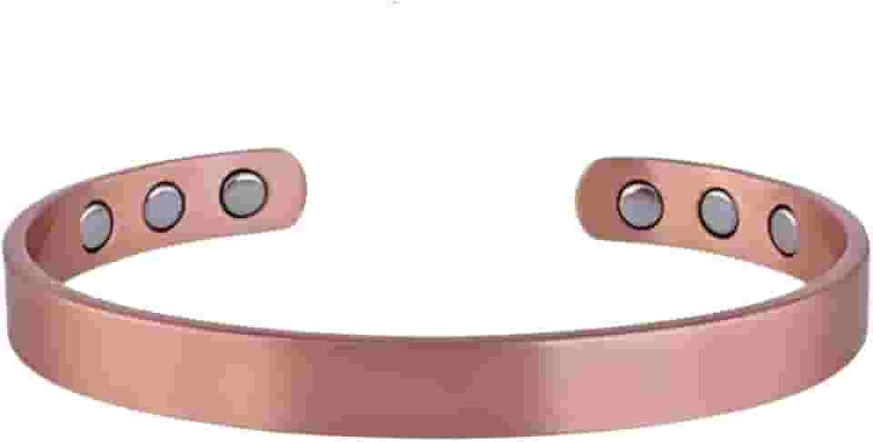 Pulseira Bracelete Magnética Cobre Puro Unissex Ajustável