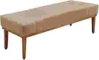 Calçadeira Recamier King 1,95m Gênova Suede Bege - Pallazio