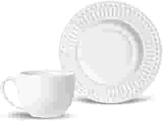 Porto Brasil Conjunto com 6 Xícaras de Chá com 6 Pires Roma Branco