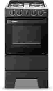 Fogão a Gás Mesa Inox e Forno 50L Limpa Fácil Esmaltec IDEAL POP F4ISP Cor Preto 4 bocas