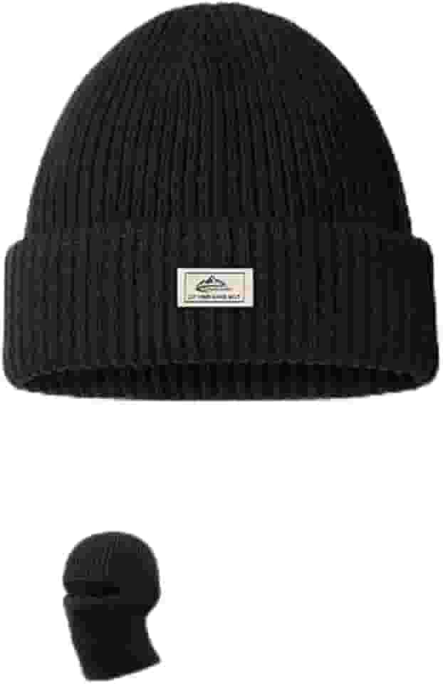 Gorro de inverno de lã para homens e mulheres gorro forrado com lã macio e quente gorro de malha meia de esqui com punho