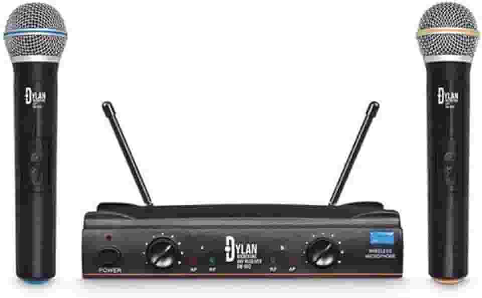 Microfone sem fio Duplo UHF Dylan DW-602