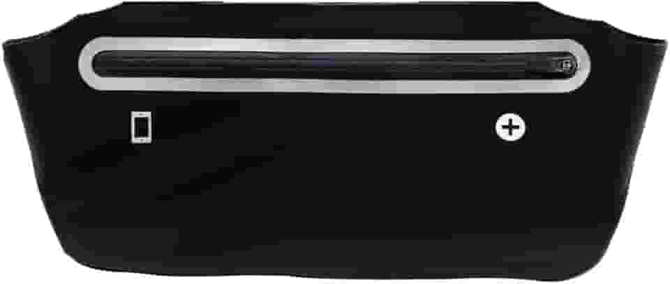 Pochete Esportiva de Corrida com Porta Celular, Antifurto, Impermeável, Preta