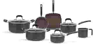 Brinox - Jogo de Panelas Antiaderente Ceramic Life 7 Peças Fine - Cinza
