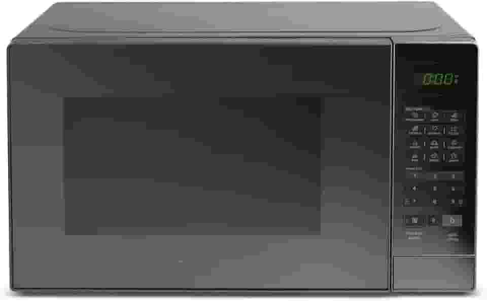 Forno micro-ondas - capacidade de 20 litros, potência de 700 watts, porta com acabamento espelhado prateado, voltagem de 127 volts, especialmente adequado para casas pequenas e apartamentos.