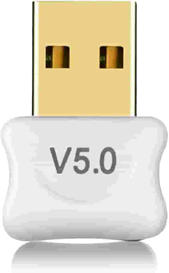 Receptor Bluetooth 5.0 Adaptador USB Wireless Transmissor Para PC, Computador, Notebook, Laptop, Fone de Ouvido, Gamepad, Impressora, Acessório Eletrônico Preto ou Branco LINHA PREMIUM ONYK (Branco)