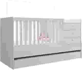 Berço Minicama com Cômoda e Cama Auxiliar Ruth Unissex Branco