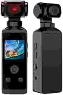 Câmera de ação HD 5K de bolso 270 ° Mini câmera esportiva wi-fi rotativa com estojo à prova d'água para capacete, gravador de motorista de bicicleta de viagem
