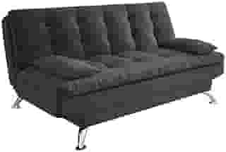 Sofá-Cama 3 Lugares Casal Premium Suede Cinza