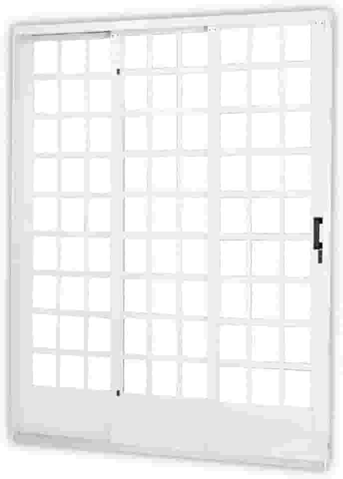 Porta de Correr 3 Folhas Divisor Quadri Mgm Branco