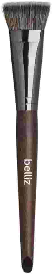 Pincel Wood Contorno de Precisão, Belliz, Marrom/ Cinza