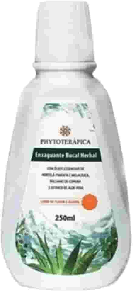 PHYTOTERAPICA - Enxaguante Bucal Herbal - Com óleos essenciais de Menta, Melaleuca, bálsamo de Copaíba e extrato de Aloe Vera - Faz assepsia, auxilia com aftas e inibe o aparecimento de cáries - 250g