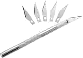 Estilete de Alta Precisão com 6 Lâminas Removíveis para Artesanato Corte Bisturi em Papel, Tecido, Cartonagem, Patchwork e Scrapbook e Outros Material Premium