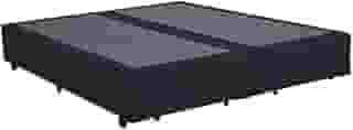 Cama Box Base King Size Bipartido Suede Preto Blindado 193x203