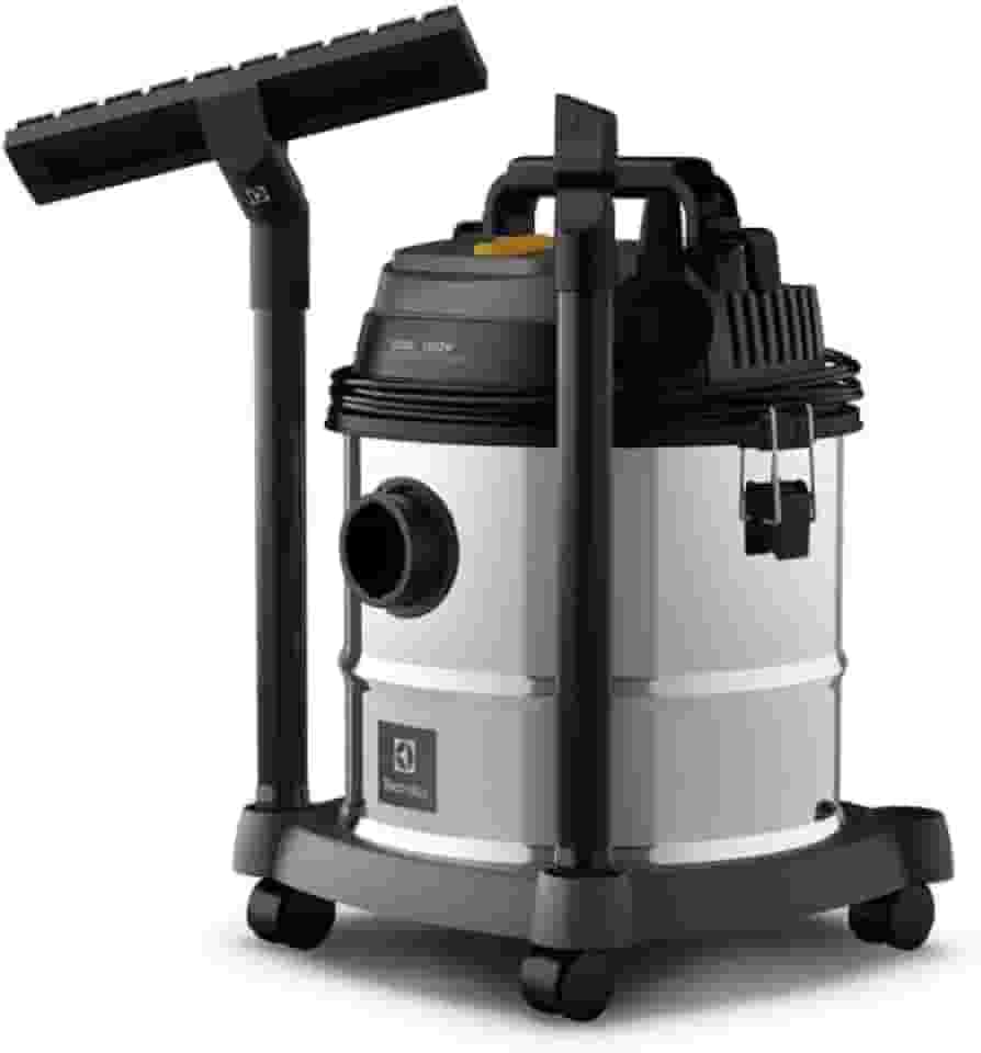 Electrolux Aspirador água pó função sopro compacto liquidos quimicos inox 1800W 20L total 15L util protetor termico GT20i 220V