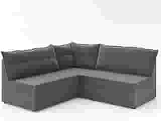 Sofá de Canto 5 Lugares Renaut Suede Cinza Mamflex