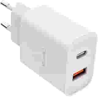 Geonav Carregador Universal Ultra Rápido Duo, 1 X USB-C Power Delivery 20W, 1 X USB Quick Charge 18W, CH20PDQC, Branco