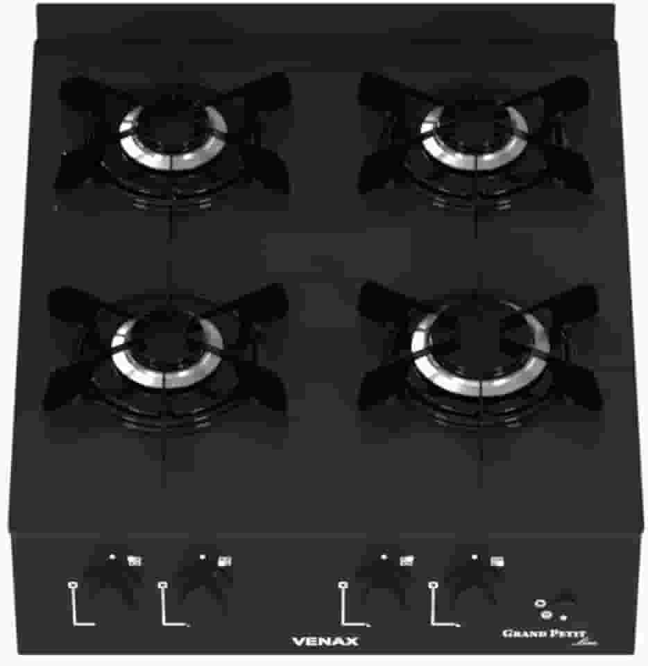 Fogao de Mesa 4 Bocas Venax Grand Petit Line Preto Gas GLP