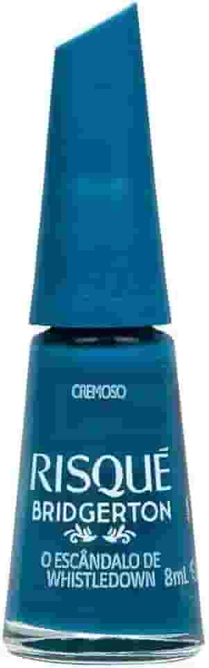 Esmalte Azul Risqué Bridgerton O Escândalo De Whistledown Cremoso 8ml