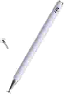 Caneta stylus capacitiva para telas touch (tablets, smartphones e notebooks) compatível com Apple, Samsung, Xiaomi, Motorola, etc (Branco)