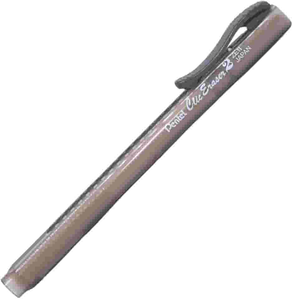 Borracha Clic Eraser Pentel Transparente Preta