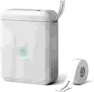 NIIMBOT Máquina de fazer etiquetas com fita, D110 nova versão mini impressora térmica Bluetooth portátil, fabricante de etiquetas para casa, escritório, escola, cinza claro