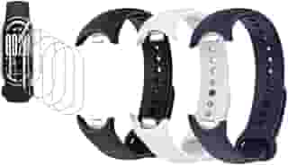 Kit 3 Pulseiras extras compatíveis com xiaomi mi band 10/ mi 9 /mi 8 + 5x Película Protetora Gel