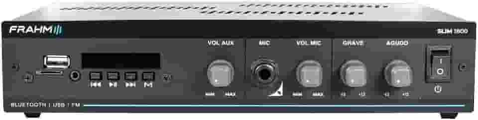 Som Ambiente Amplificador Slim 1800 G5 60 Watts RMS Potência Bivolt Automático Mono Classe AB Frahm - 32104