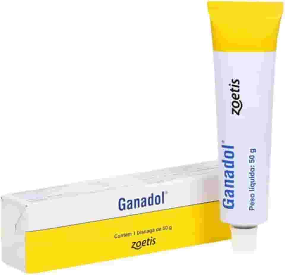 Pomada Cicatrizante Zoetis Ganadol para Bovinos, Equinos, Caprinos, Ovinos, Suínos, Cães e Gatos - 50g