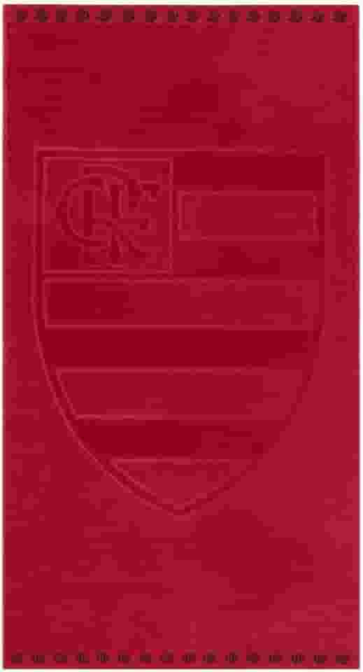 Buettner, Toalha De Banho Time Jacquard Flamengo Buettner Vermelha