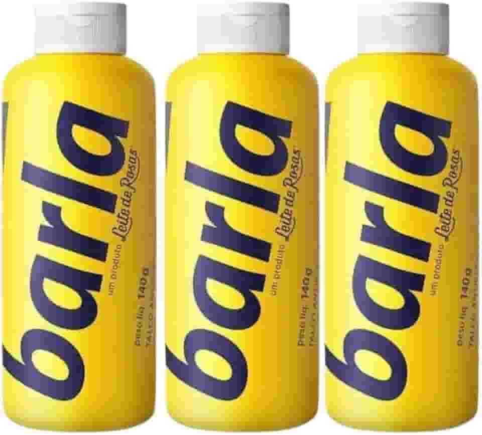 Leite de Rosas Barla, Kit com 3 Talcos para Pés