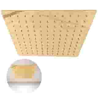 Dona D Cor, Ducha Chuveiro Dourado Quadrado De Teto 25x25 Com Niple Ducha Slim Cascata 25cm Chuveiro A Gas Solar Moderno Aço Inox Ba