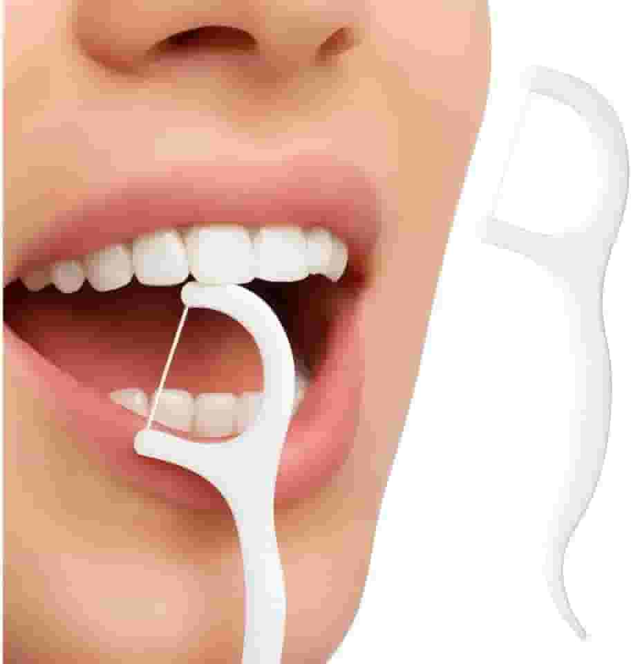 Fio Dental com Haste 2 em 1 Kit com 100 Unidades Portáteis para Limpeza Bucal Profunda Antideslizantes e Higiênicas Ideal para Viagens e Uso Diário Premium