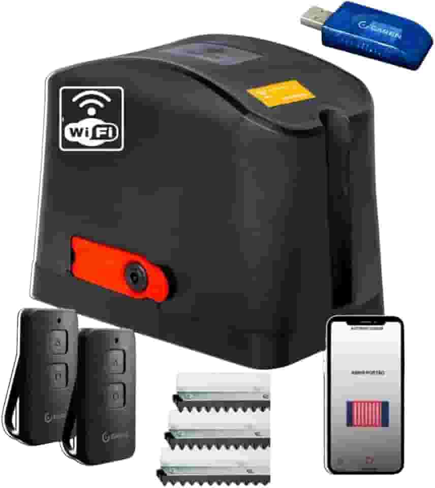 Motor de Portão Garen Fit Connect 220V com Wi-Fi App GSmart 4.0 e 3,5m de Cremalheira (3,5 Metros)