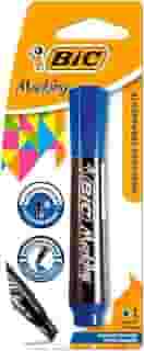 Pincel Marcador Permanente BIC Marking, Azul, Recarregável, Ponta Chanfrada, 1.5 a 3.0mm, 904212, 1 unidade
