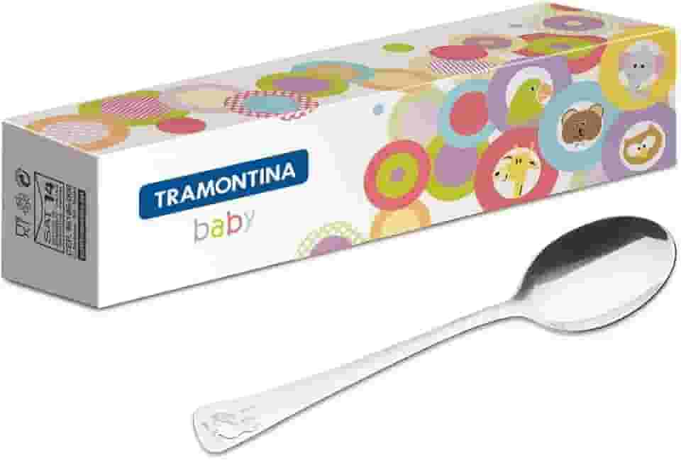 Colher Infantil Tramontina Baby Friends em Aço Inox