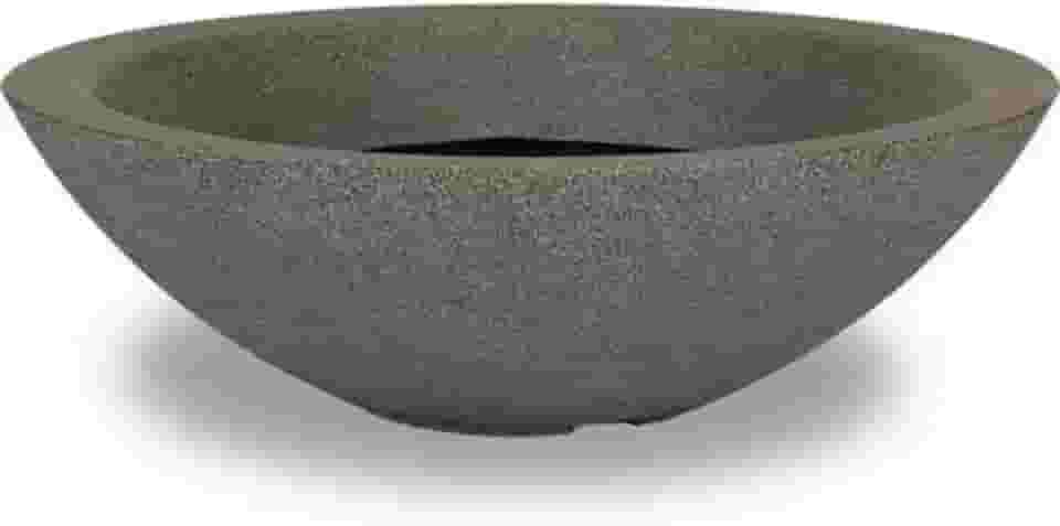 Vaso Bacia Grande Polieitleno Decorativo Planta Rosa do Deserto Cactos Suculentas N4 (Cinza)