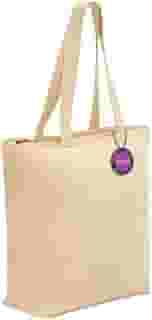 Sacola Ecobag 48x40cm em Algodão com Zíper Safe TopGet (Natural)