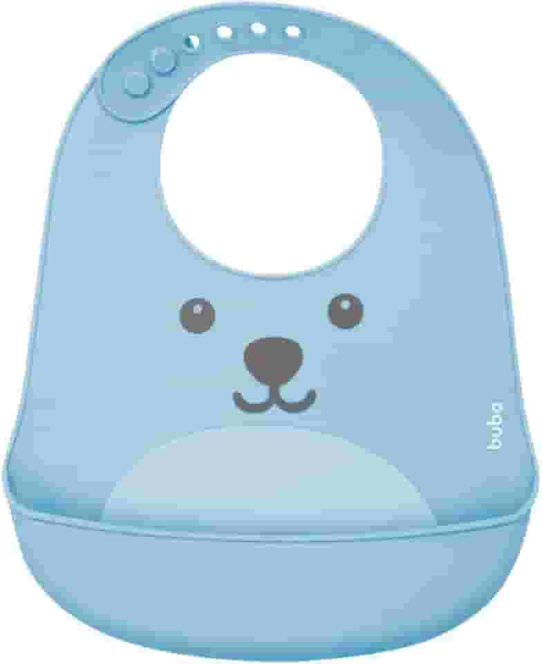 Buba, - Azul, Babador De Silicone Com Pega Migalhas Gumy Bebê Unissex, Azul (Blue), Único