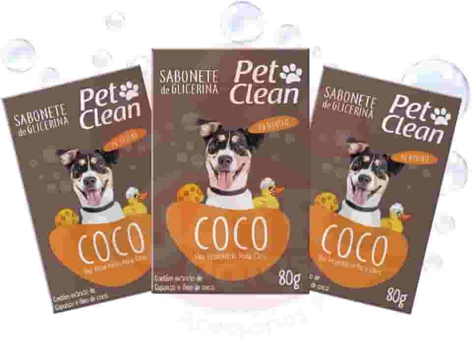 Sabonete Pet Kit banho para caes gatos sabonete higiene 3 unidades