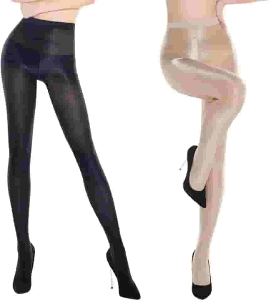 Meia Calça Anticelulite ¨Superpower¨ Feminina – Cós Alto, Modeladora e Tonificante – Efeito Brilho e Pele Perfeita – Acrílico e Nylon – Tamanho Único